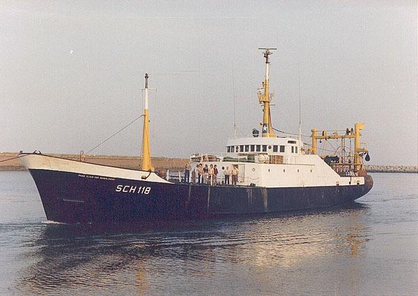 Mijn 30ste schip in 1980-83: SCH 118, de PRINS CLAUS DER NEDERLANDEN: Klik op de foto voor informatie en een vergroting